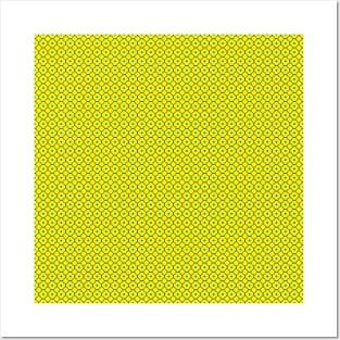 yellow little circles seamless pattern Posters and Art